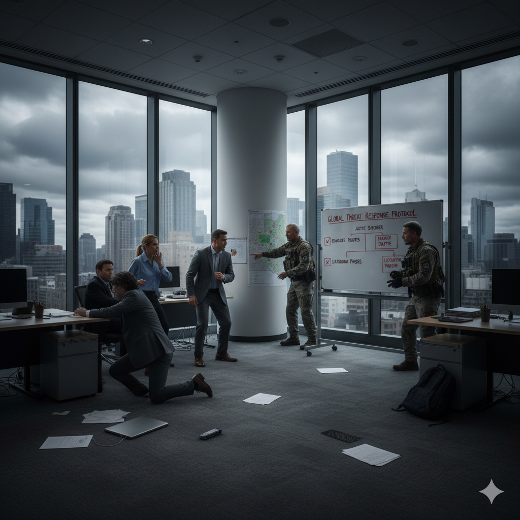 Corporate training materials with documents